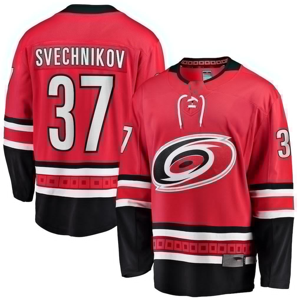 MATTH C.Hurricanes #37 Andrei Svechnikov Red Alternate Breakaway Player Stitched Jerseys