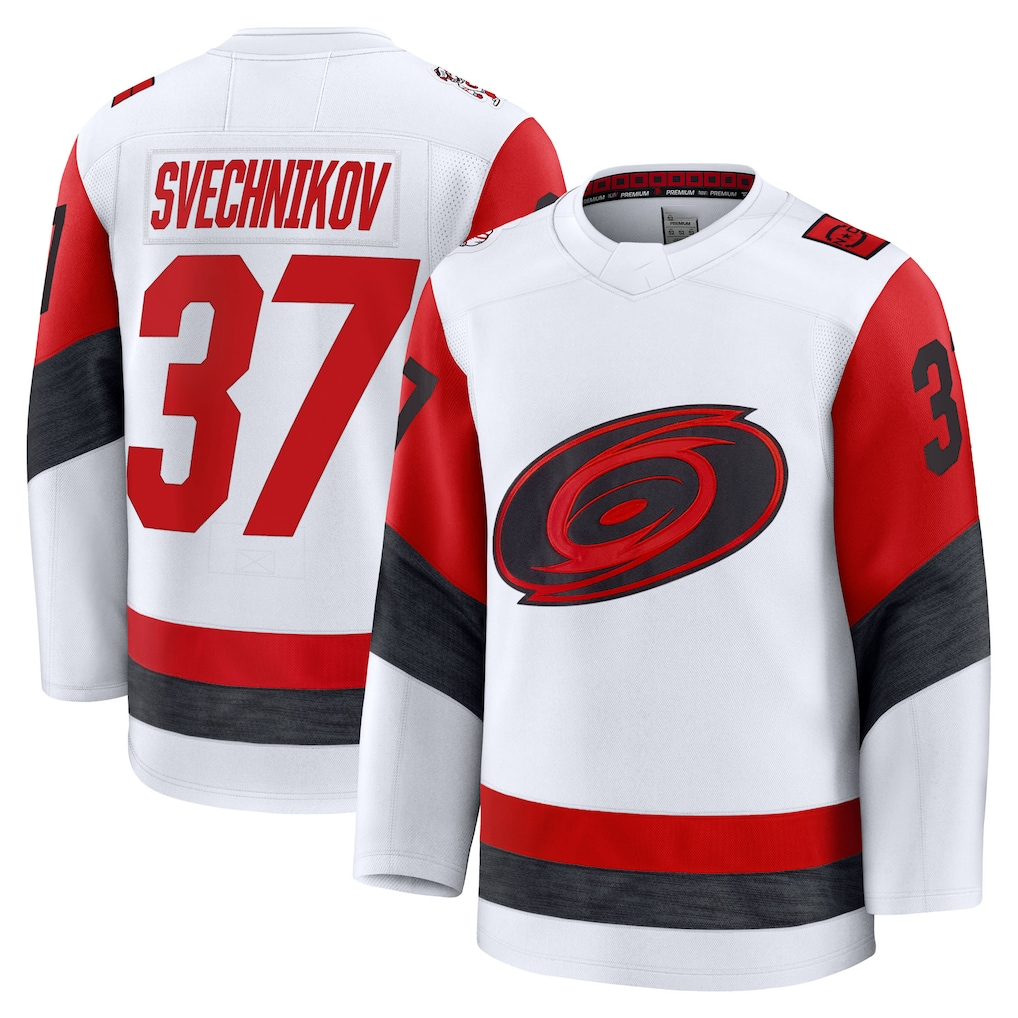 MATTH C.Hurricanes #37 Andrei Svechnikov White Away Premium Stitched Jerseys