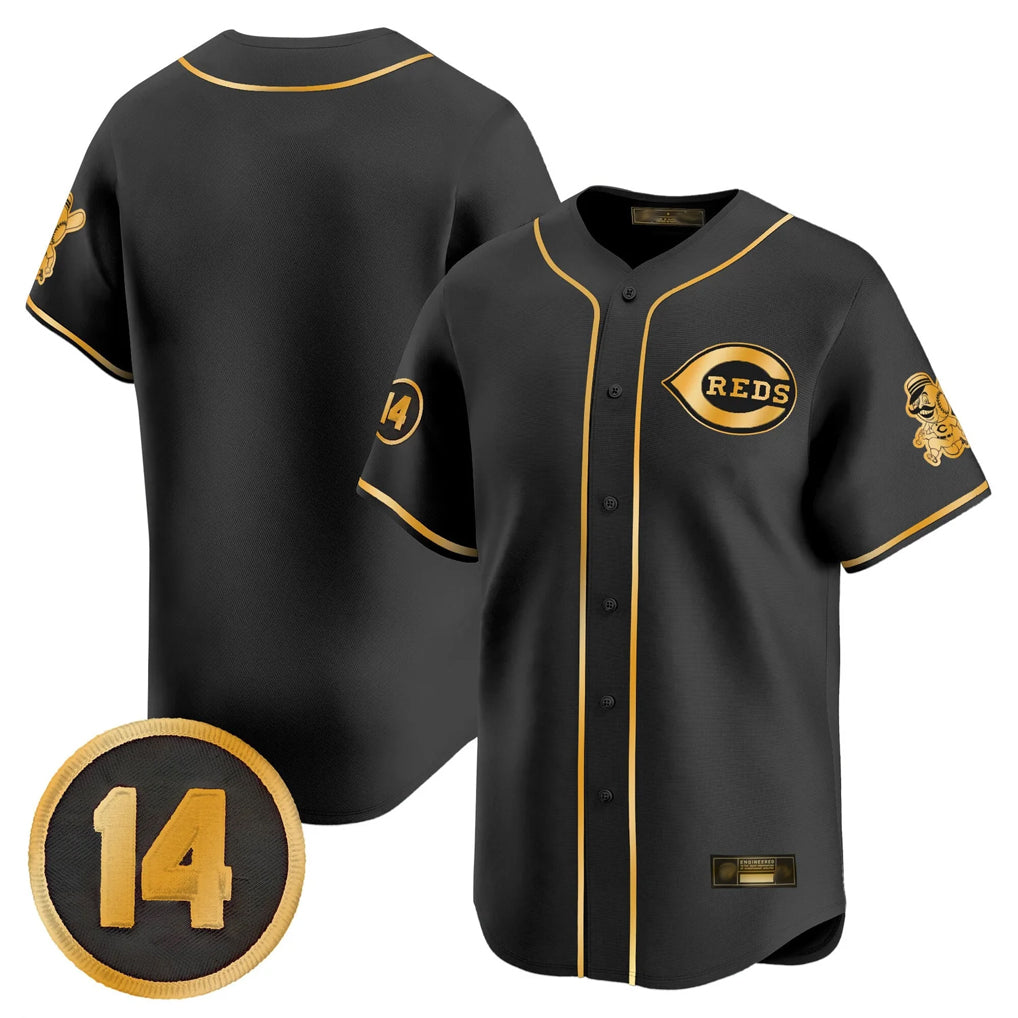 MATTH C.Reds Black-Gold Vapor Premier Limited Home Blank Player Stitched Jerseys
