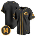 MATTH C.Reds Black-Gold Vapor Premier Limited Home Blank Player Stitched Jerseys
