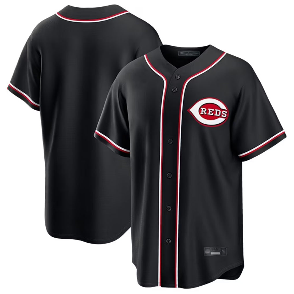 MATTH C.Reds Black Fashion Out Home Game Blank Player Stitched Jerseys
