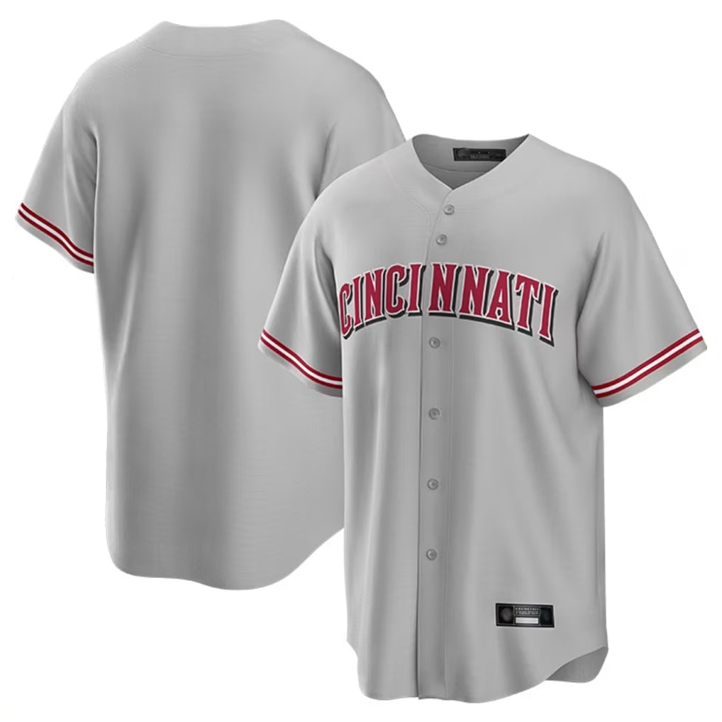MATTH C.Reds Gray Home Game Blank Player Stitched Jerseys
