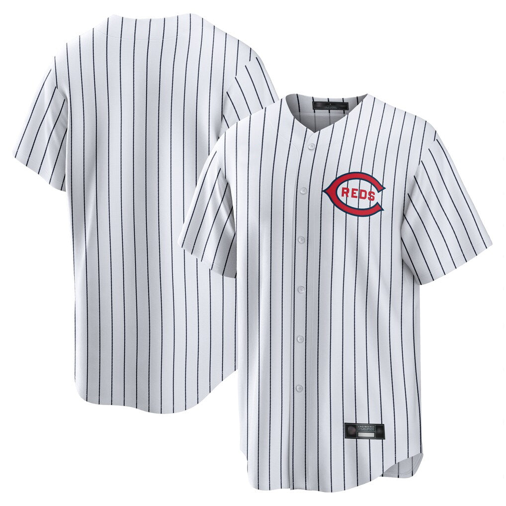 MATTH C.Reds White Stripe Field of Dreams Game Home Blank Player Stitched Jerseys