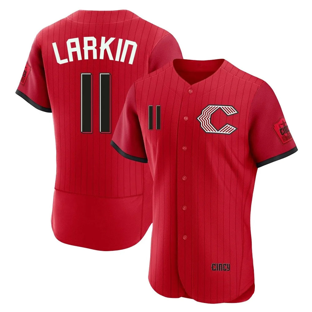 MATTH C.Reds #11 Barry Larkin Player Red 2026 City Connect Limited Elite Home Stitched Jerseys