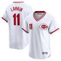 MATTH C.Reds #11 Barry Larkin Player White Cooperstown Collection Limited T-shirt Home Stitched Jerseys