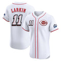 MATTH C.Reds #11 Barry Larkin Player White Speedway Classic Limited Elite Home Stitched Jerseys