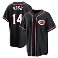 MATTH C.Reds #14 Pete Rose Player Black Fashion Out Home Game Stitched Jerseys