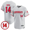 MATTH C.Reds #14 Pete Rose Player Gray Vapor Premier Limited Home Stitched Jerseys