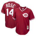 MATTH C.Reds #14 Pete Rose Player Red Throwback Cooperstown Collection Limited T-shirt Stitched Jerseys