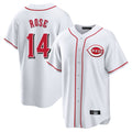 MATTH C.Reds #14 Pete Rose Player White Game Home Stitched Jerseys