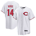 MATTH C.Reds #14 Pete Rose Player White Home Game Stitched Jerseys