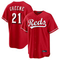 MATTH C.Reds #21 Hunter Greene Player Red Home Game Stitched Jerseys