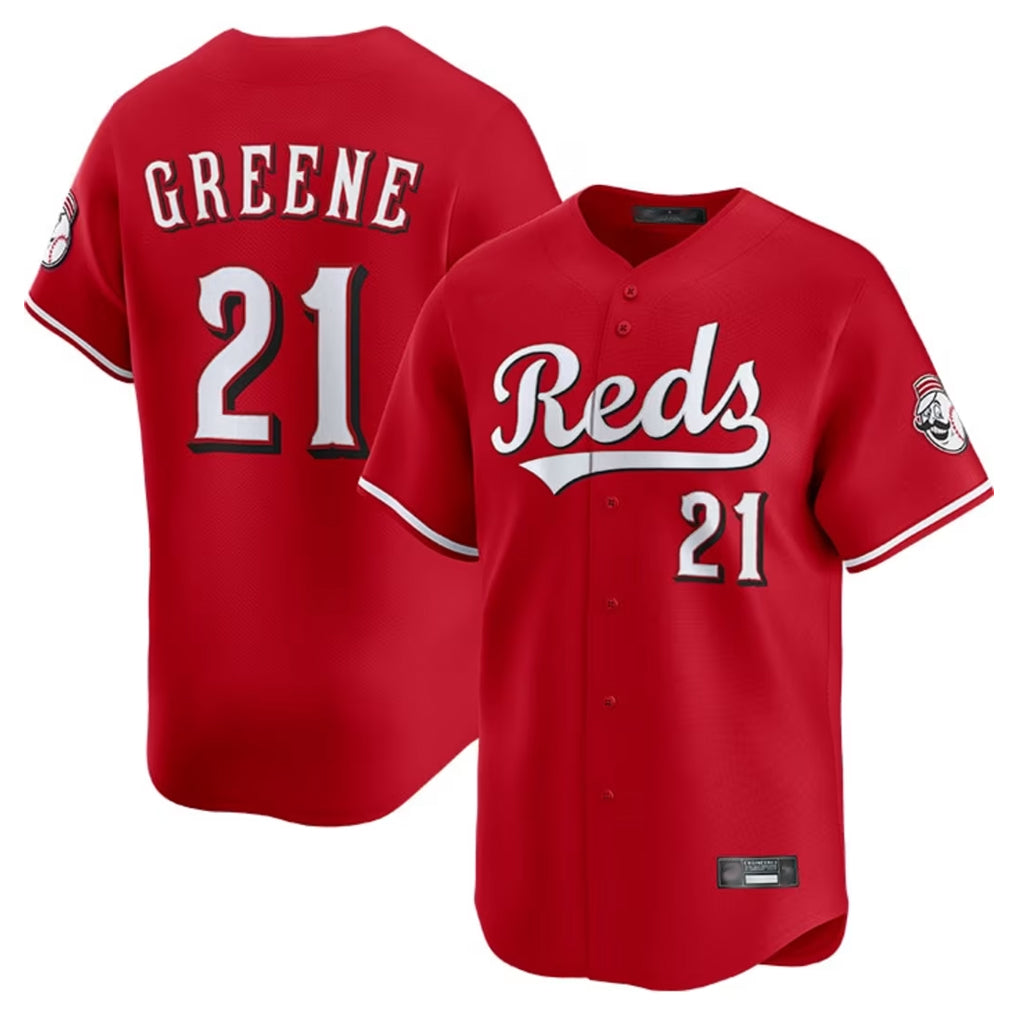 MATTH C.Reds #21 Hunter Greene Player Red Home Limited Stitched Jerseys