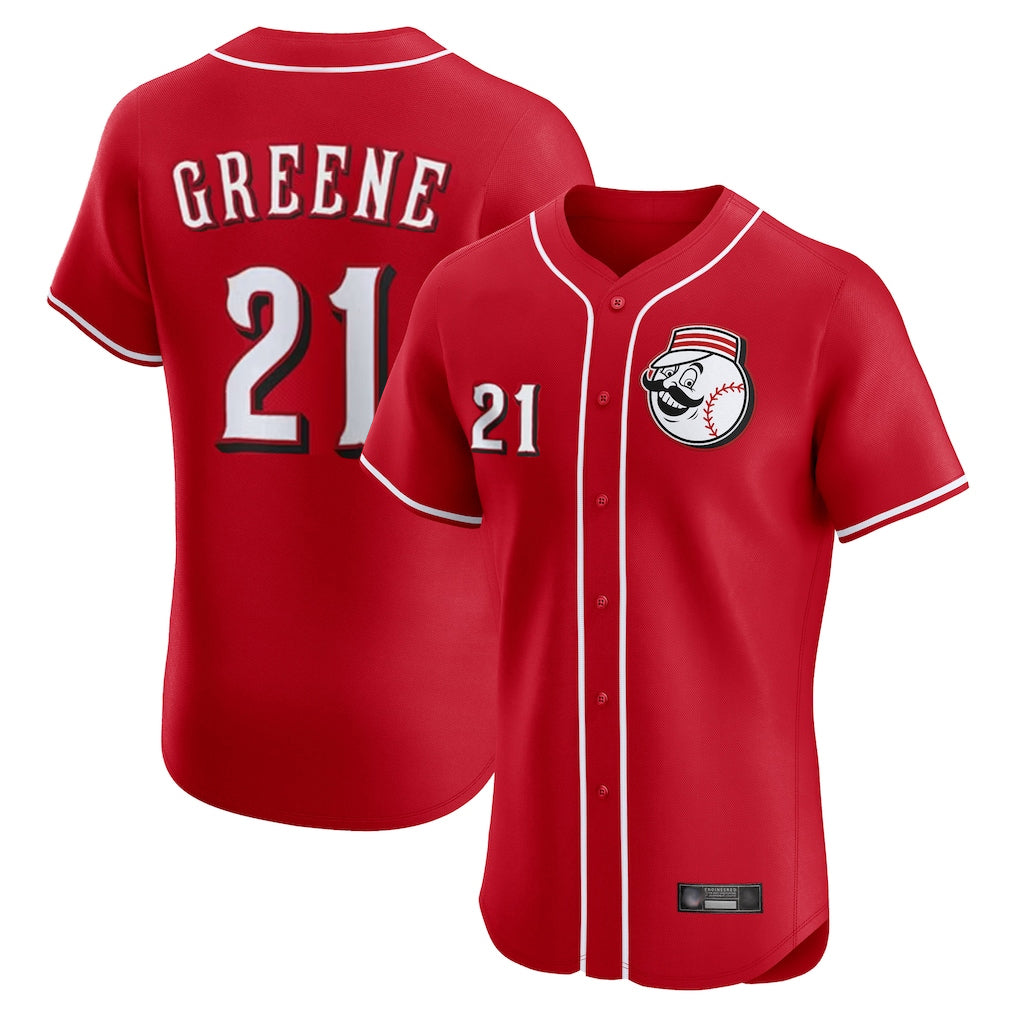 MATTH C.Reds #21 Hunter Greene Player Red Limited Elite Home Game Stitched Jerseys