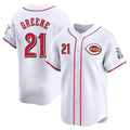 MATTH C.Reds #21 Hunter Greene Player White Home Limited Stitched Jerseys