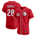 MATTH C.Reds #28 Eugenio Su¡§¡érez Player Red Limited Elite Home Game Stitched Jerseys