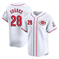 MATTH C.Reds #28 Eugenio Su¡§¡érez Player White Home Limited Stitched Jerseys