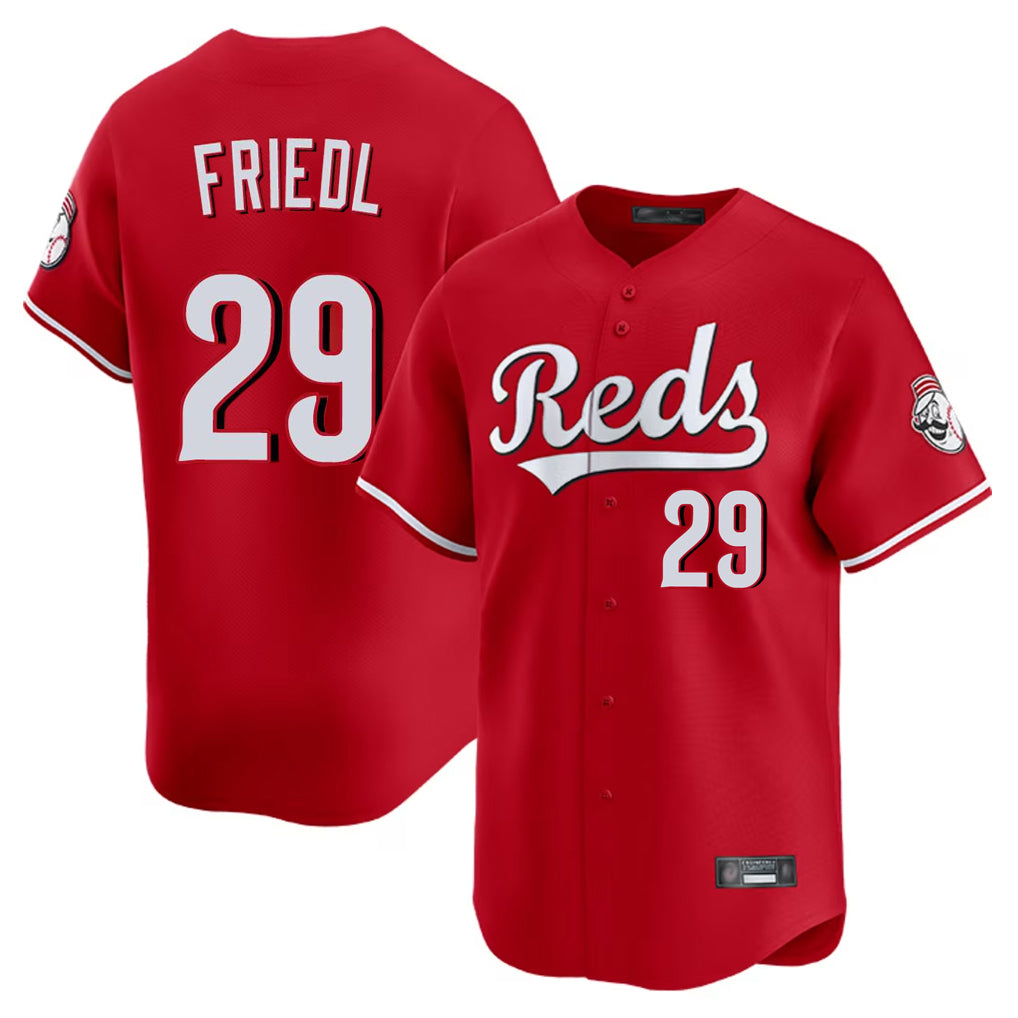 MATTH C.Reds #29 TJ Friedl Player Red Home Limited Stitched Jerseys