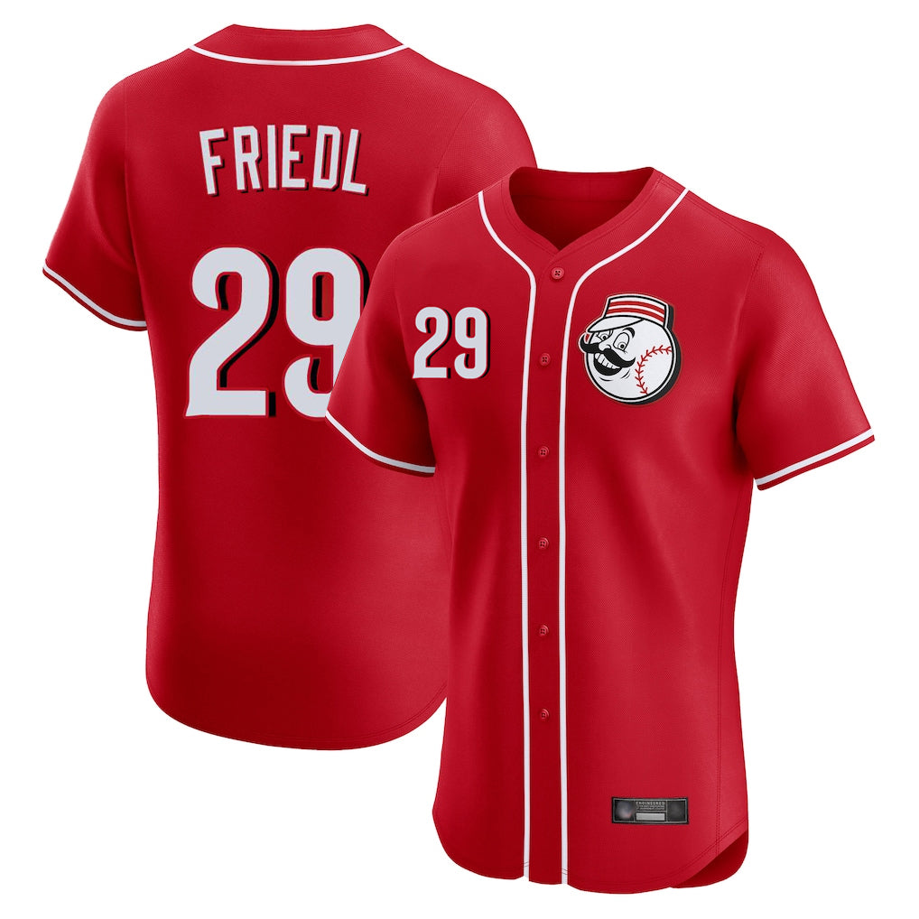 MATTH C.Reds #29 TJ Friedl Player Red Limited Elite Home Game Stitched Jerseys