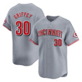 MATTH C.Reds #30 Ken Griffey Player Gray Home Limited Stitched Jerseys