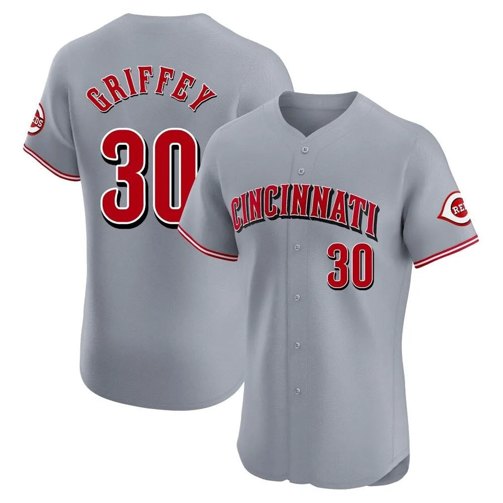 MATTH C.Reds #30 Ken Griffey Player Gray Limited Elite Home Stitched Jerseys