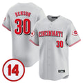 MATTH C.Reds #30 Ken Griffey Player Gray Vapor Premier Limited Home Stitched Jerseys