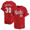 MATTH C.Reds #30 Ken Griffey Player Red Home Limited Stitched Jerseys