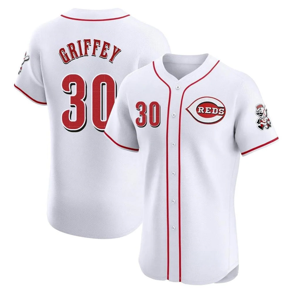 MATTH C.Reds #30 Ken Griffey Player White Limited Elite Home Stitched Jerseys