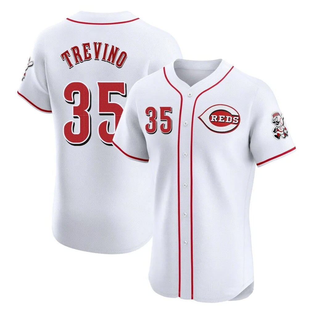 MATTH C.Reds #35 Jose Trevino Player White Limited Elite Home Stitched Jerseys