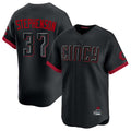 MATTH C.Reds #37 Tyler Stephenson Player Black City Connect Home Limited Stitched Jerseys