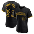 MATTH C.Reds #37 Tyler Stephenson Player Black Snake Skin City Limited Elite Home Stitched Jerseys