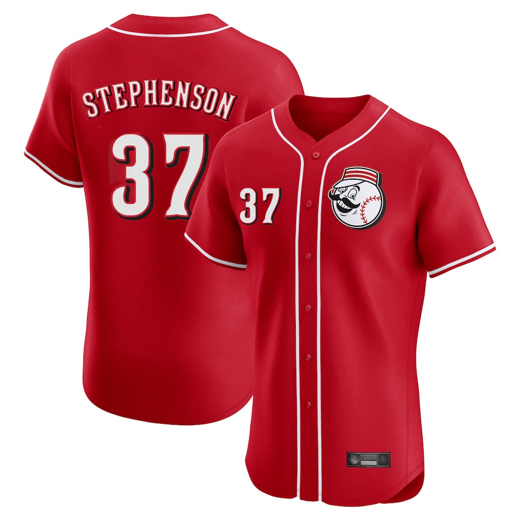 MATTH C.Reds #37 Tyler Stephenson Player Red Limited Elite Home Game Stitched Jerseys