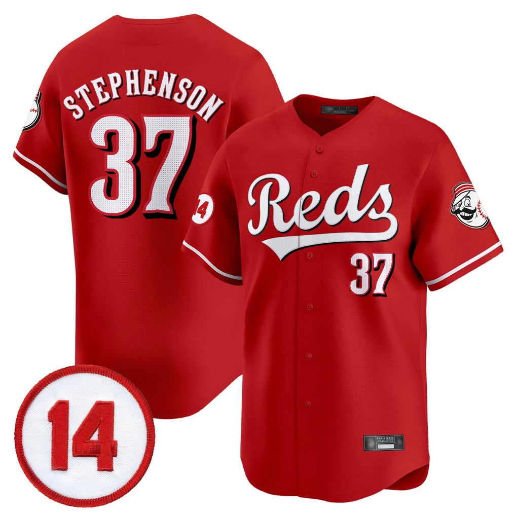 MATTH C.Reds #37 Tyler Stephenson Player Red Vapor Premier Limited Home Stitched Jerseys