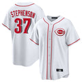 MATTH C.Reds #37 Tyler Stephenson Player White Game Home Stitched Jerseys