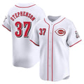 MATTH C.Reds #37 Tyler Stephenson Player White Home Limited Stitched Jerseys