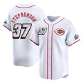 MATTH C.Reds #37 Tyler Stephenson Player White Speedway Classic Home Limited Stitched Jerseys