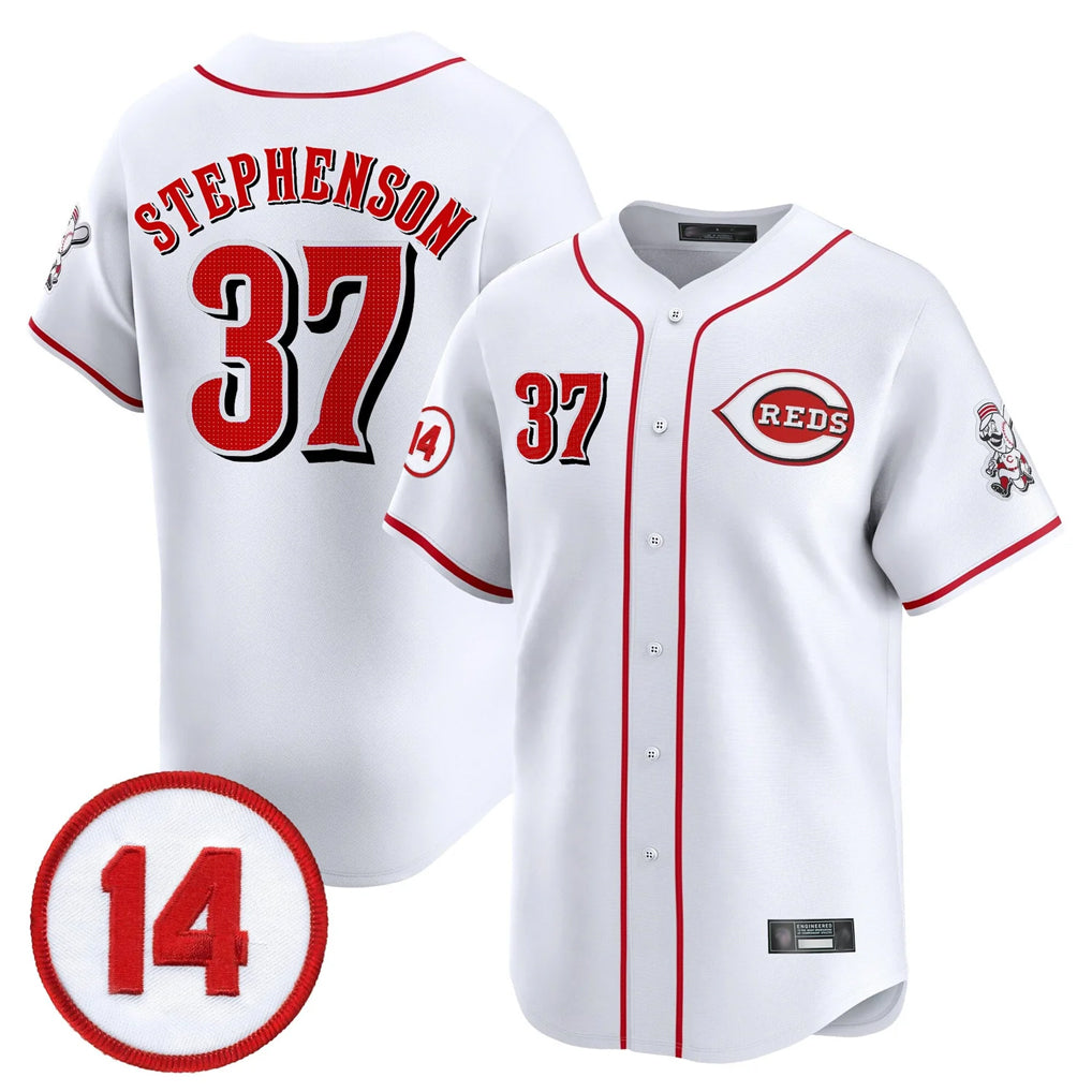 MATTH C.Reds #37 Tyler Stephenson Player White Vapor Premier Limited Home Stitched Jerseys