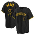 MATTH C.Reds #3 Ke'Bryan Hayes Player Black Snake Skin City Home Stitched Jerseys