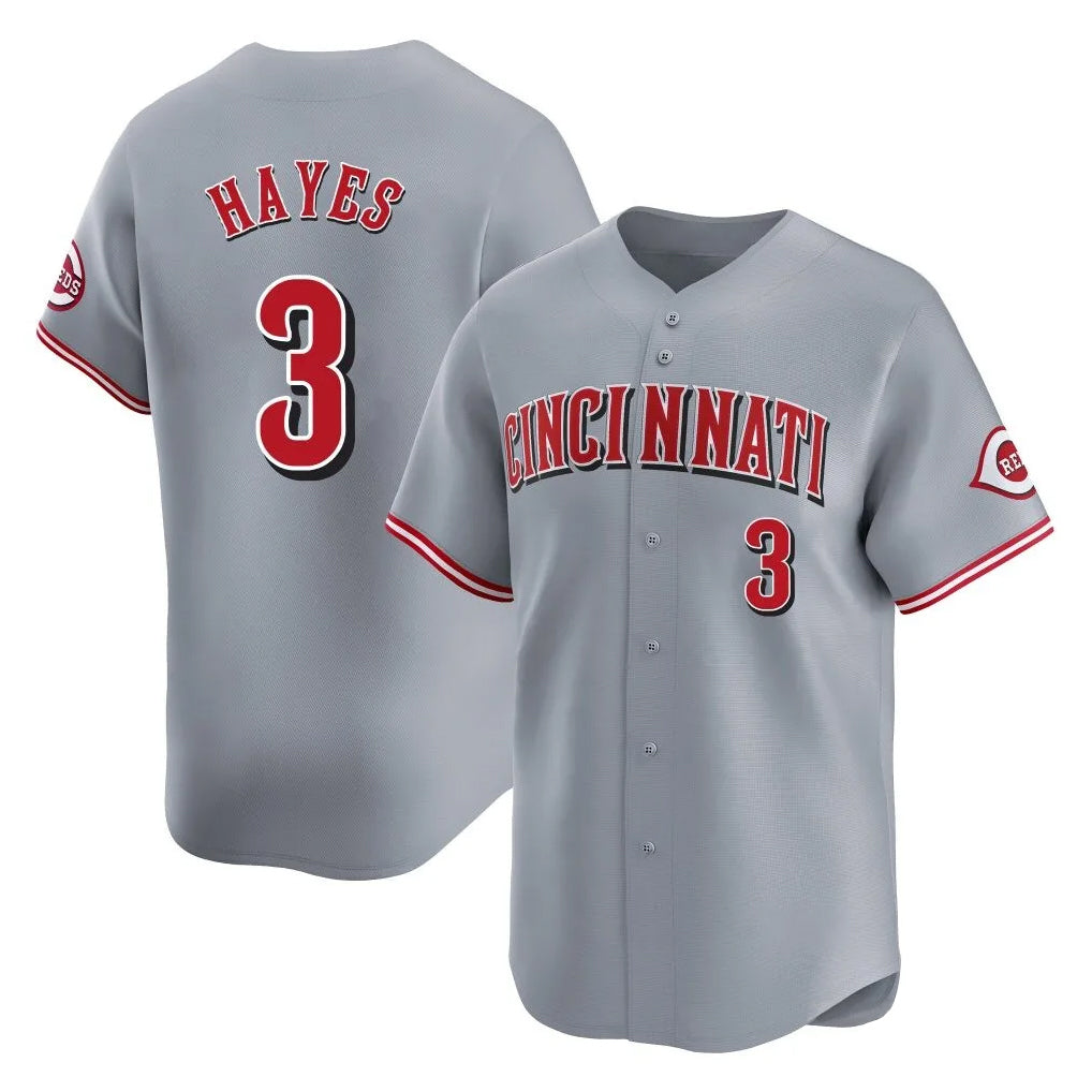 MATTH C.Reds #3 Ke'Bryan Hayes Player Gray Home Limited Stitched Jerseys