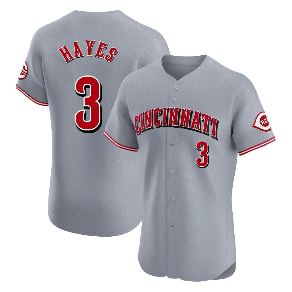 MATTH C.Reds #3 Ke'Bryan Hayes Player Gray Limited Elite Home Stitched Jerseys