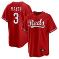 MATTH C.Reds #3 Ke'Bryan Hayes Player Red Home Game Stitched Jerseys