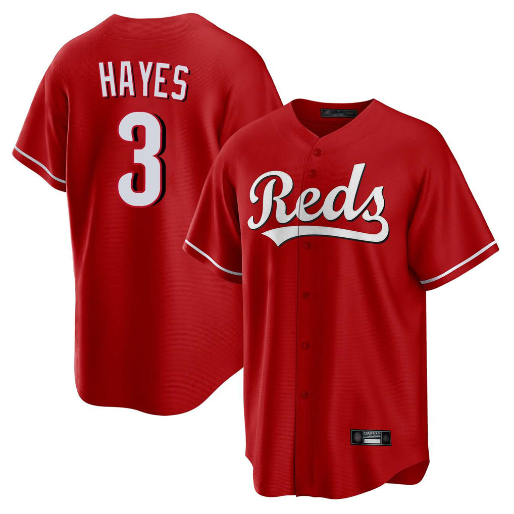 MATTH C.Reds #3 Ke'Bryan Hayes Player Red Home Game Stitched Jerseys
