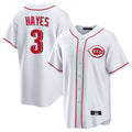 MATTH C.Reds #3 Ke'Bryan Hayes Player White Game Home Stitched Jerseys