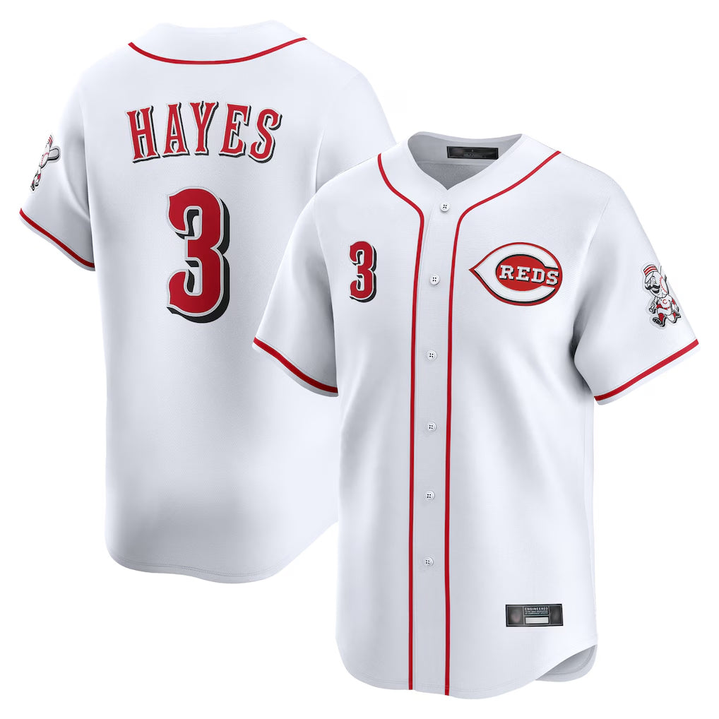 MATTH C.Reds #3 Ke'Bryan Hayes Player White Home Limited Stitched Jerseys