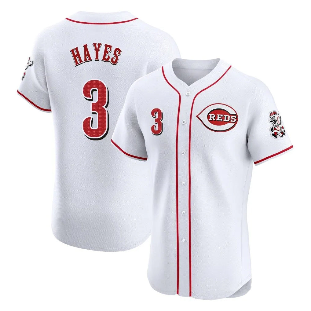 MATTH C.Reds #3 Ke'Bryan Hayes Player White Limited Elite Home Stitched Jerseys