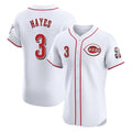 MATTH C.Reds #3 Ke'Bryan Hayes Player White Limited Elite Home Stitched Jerseys
