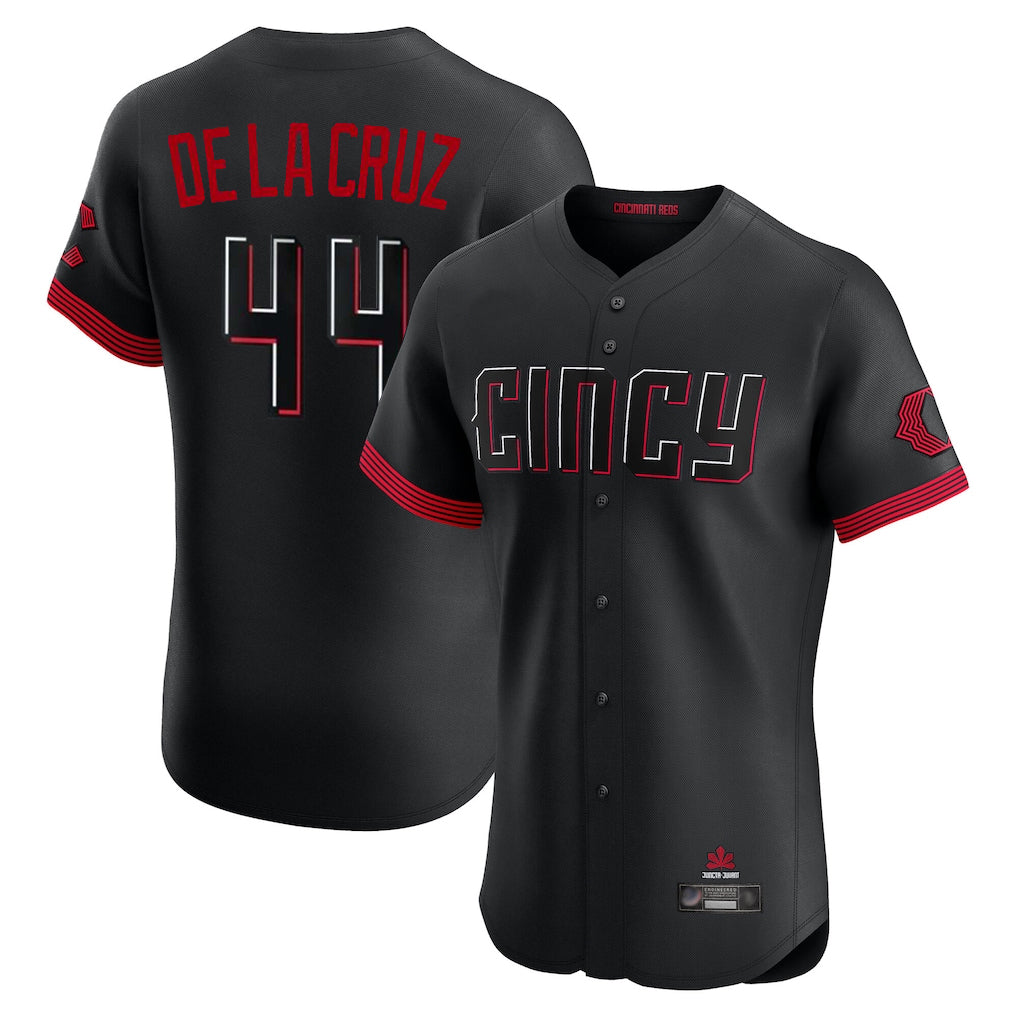 MATTH C.Reds #44 Elly De La Cruz Player Black City Connect Limited Elite Home Stitched Jerseys