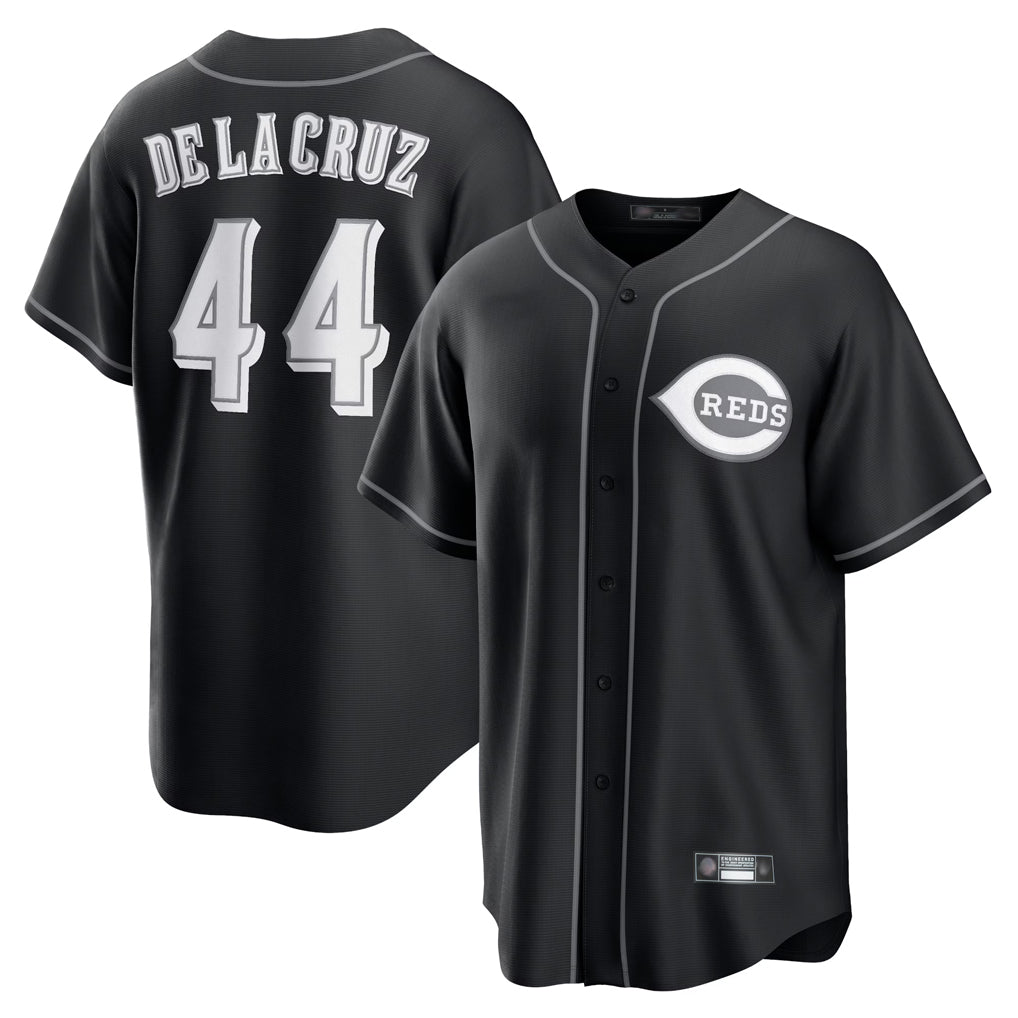 MATTH C.Reds #44 Elly De La Cruz Player Black Home Game Stitched Jerseys