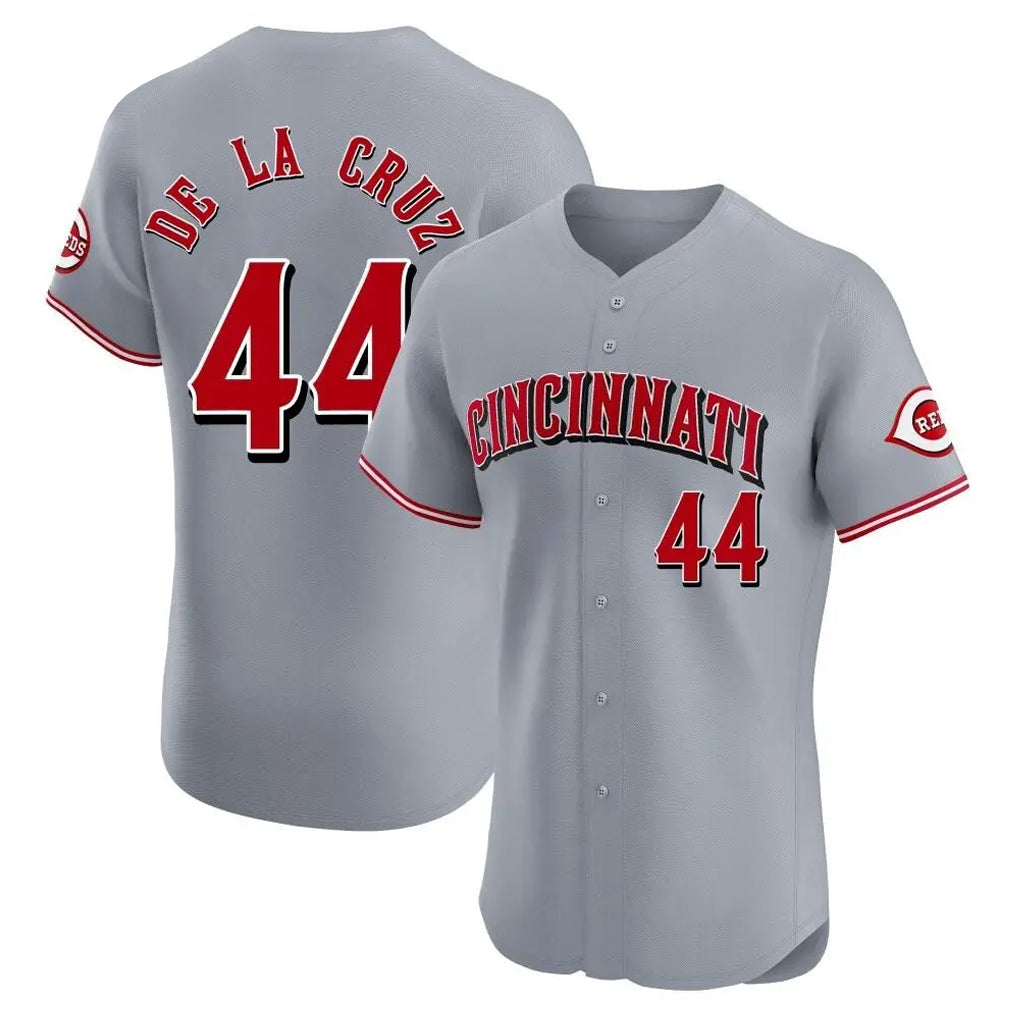 MATTH C.Reds #44 Elly De La Cruz Player Gray Limited Elite Home Stitched Jerseys