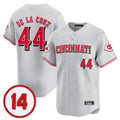 MATTH C.Reds #44 Elly De La Cruz Player Gray Vapor Premier Limited Home Stitched Jerseys